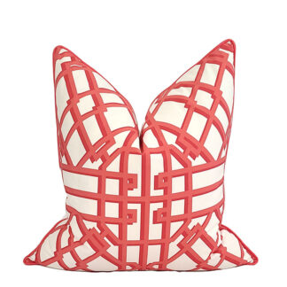 PAVILION TRELLIS PILLOW IN WATERMELON