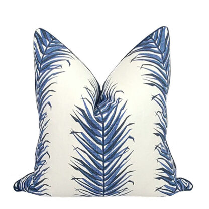 Blue Zebra Fern Pillow